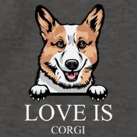 Love Is Corgi Dog Vector Backpack