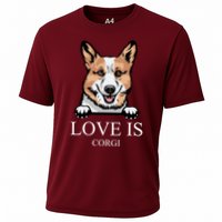 Love Is Corgi Dog Cooling Performance Crew T-Shirt