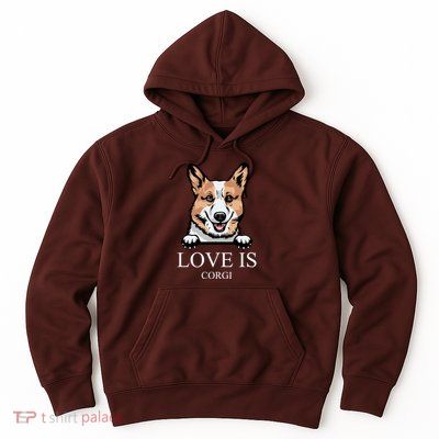 Love Is Corgi Dog Hoodie