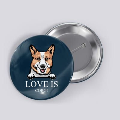 Love Is Corgi Dog Button