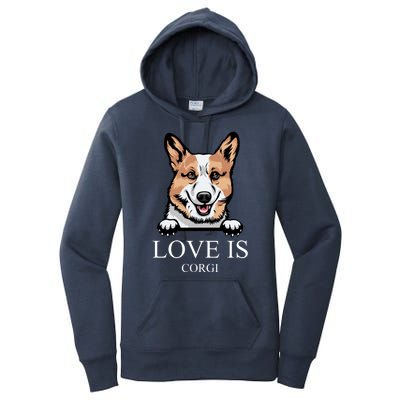 Love Is Corgi Dog Women's Pullover Hoodie