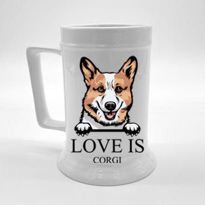 Love Is Corgi Dog Beer Stein