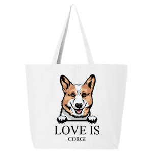 Love Is Corgi Dog 25L Jumbo Tote