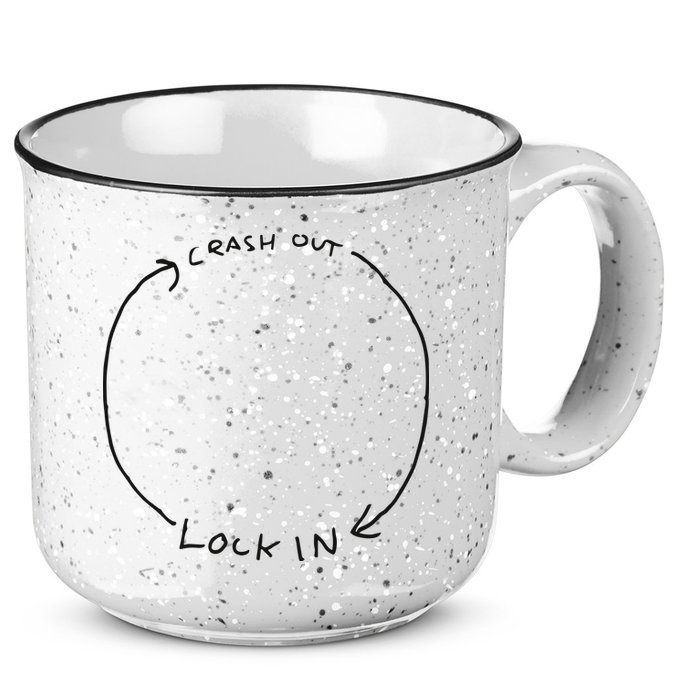 Lock In Crash Out 15oz Campfire Ceramic Mug