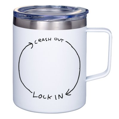 Lock In Crash Out 12oz Stainless Steel Coffee Mug