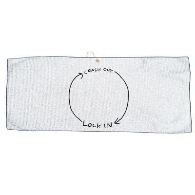 Lock In Crash Out Large Microfiber Waffle Golf Towel