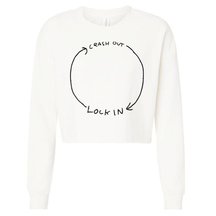 Lock In Crash Out Cropped Pullover Crew