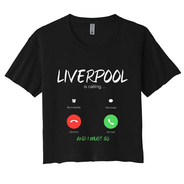 Liverpool Is Calling And I Must Go England Traveling  Crop Top