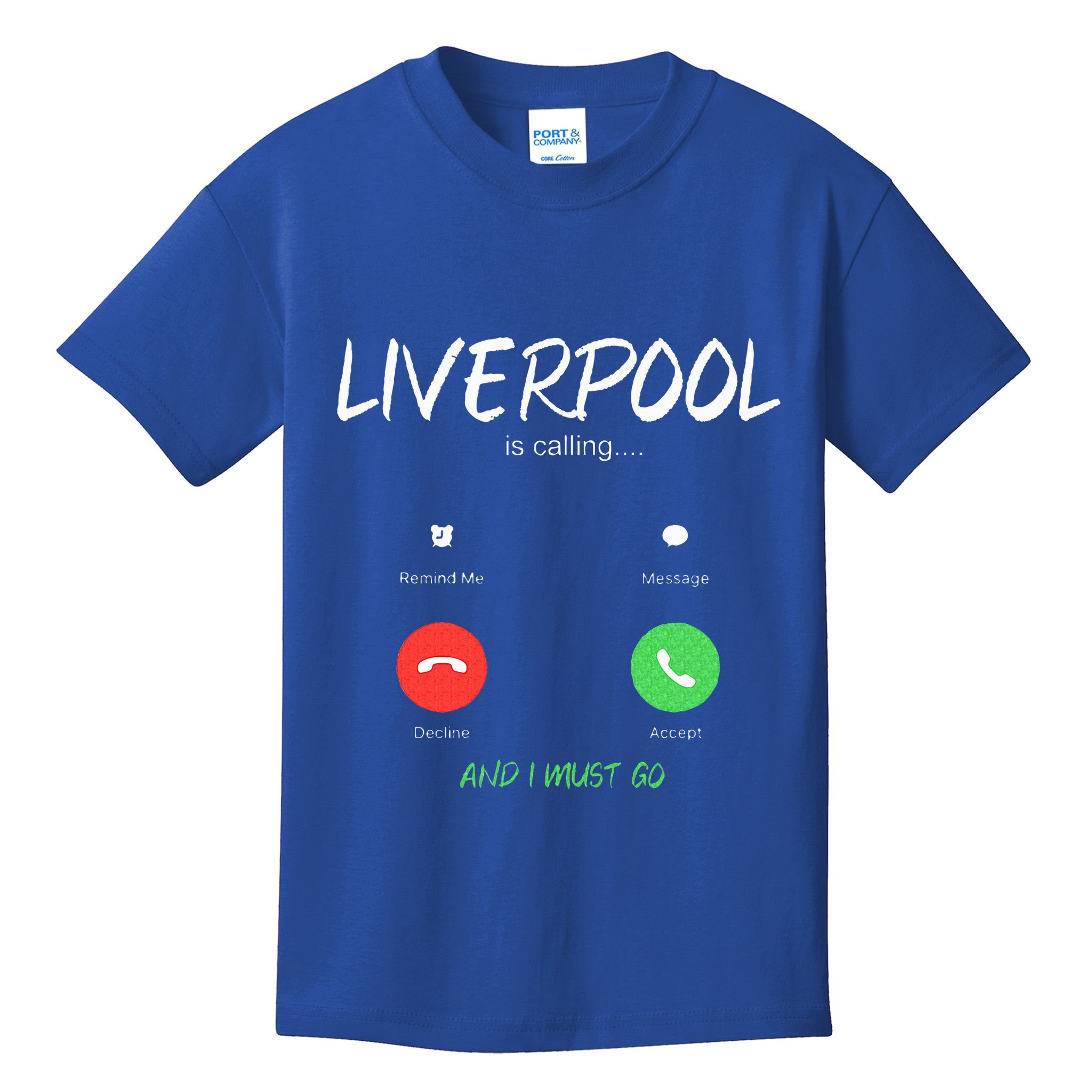 Liverpool Is Calling And I Must Go England Traveling  Kids T-Shirt