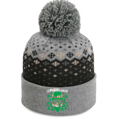 Lepurrchaun Irish Cat Lover Kitty Owner Saint Patricks Day Funny Gift The Baniff Cuffed Pom Beanie