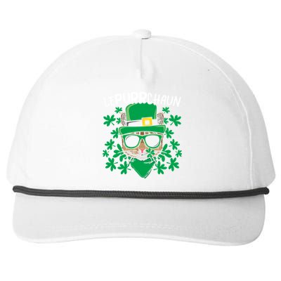 Lepurrchaun Irish Cat Lover Kitty Owner Saint Patricks Day Funny Gift Snapback Five-Panel Rope Hat