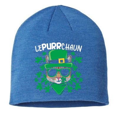 Lepurrchaun Irish Cat Lover Kitty Owner Saint Patricks Day Funny Gift Sustainable Beanie