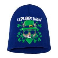 Lepurrchaun Irish Cat Lover Kitty Owner Saint Patricks Day Funny Gift Short Acrylic Beanie