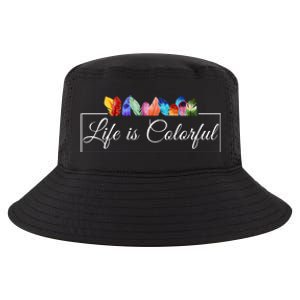 Life Is Colorful Positive Quote Cool Comfort Performance Bucket Hat