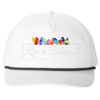 Life Is Colorful Positive Quote Snapback Five-Panel Rope Hat