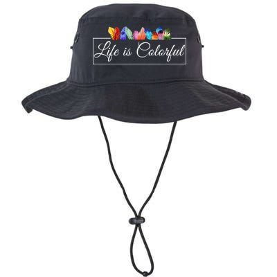 Life Is Colorful Positive Quote Bucket Hat