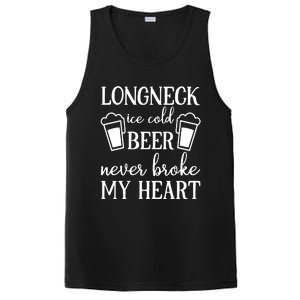 Longneck Ice Cold Beer Never Broke My Heart PosiCharge Competitor Tank