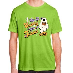 Life Is Crazy Without Jesus Halloween Fall Christian Lover Gift Adult ChromaSoft Performance T-Shirt