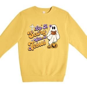 Life Is Crazy Without Jesus Halloween Fall Christian Lover Gift Premium Crewneck Sweatshirt