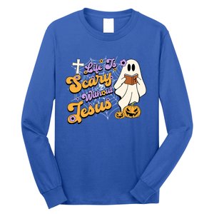 Life Is Crazy Without Jesus Halloween Fall Christian Lover Gift Long Sleeve Shirt