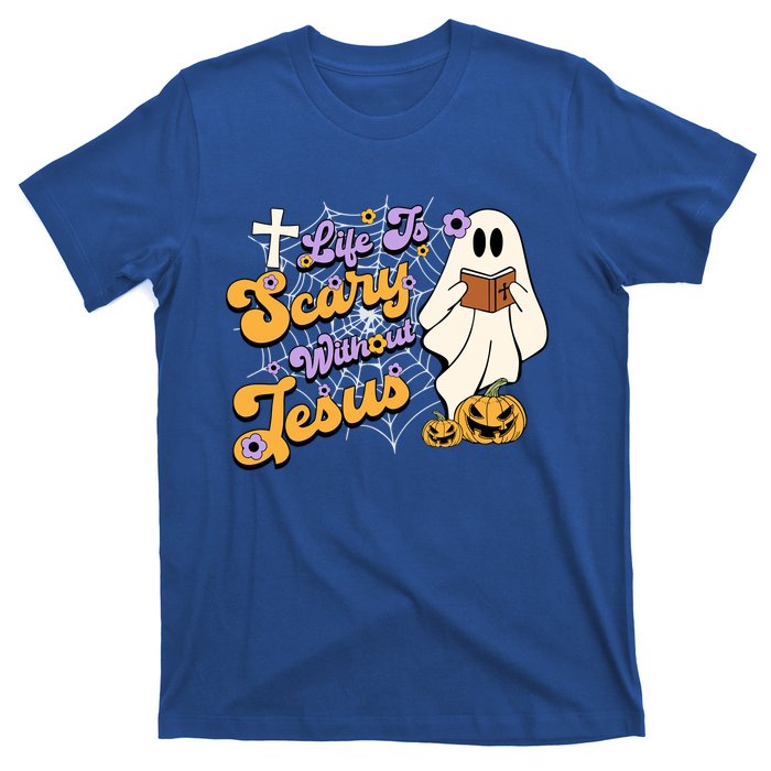 Life Is Crazy Without Jesus Halloween Fall Christian Lover Gift T-Shirt