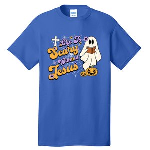 Life Is Crazy Without Jesus Halloween Fall Christian Lover Gift Tall T-Shirt