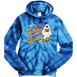 Life Is Crazy Without Jesus Halloween Fall Christian Lover Gift Tie Dye Hoodie