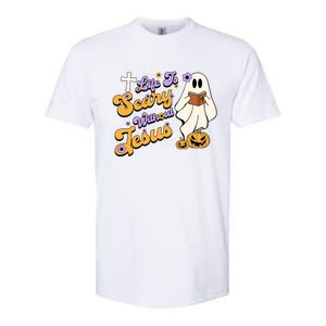 Life Is Crazy Without Jesus Halloween Fall Christian Lover Gift Softstyle CVC T-Shirt