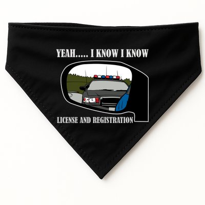 License And Registration Pulled Over USA-Made Doggie Bandana