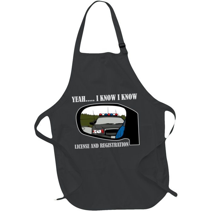 License And Registration Pulled Over Apron