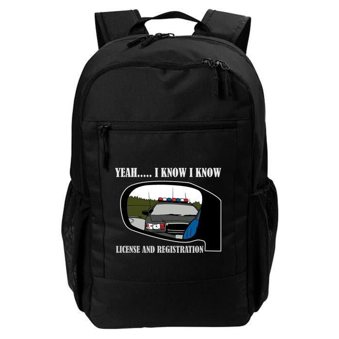 License And Registration Pulled Over Backpack