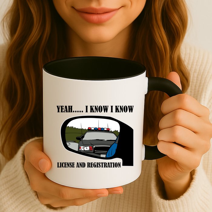 License And Registration Pulled Over Mug