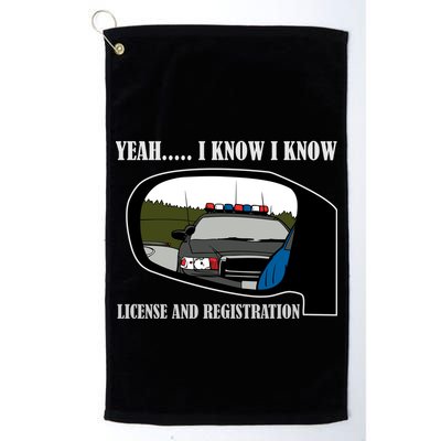 License And Registration Pulled Over Golf Towel