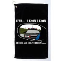 License And Registration Pulled Over Golf Towel