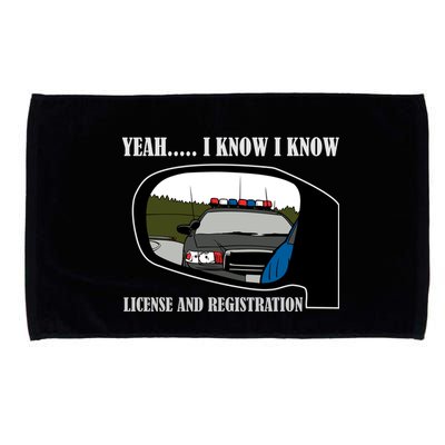 License And Registration Pulled Over Microfiber Hand Towel