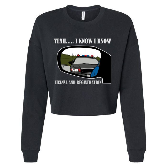 License And Registration Pulled Over Cropped Pullover Crew