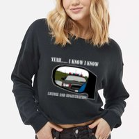License And Registration Pulled Over Cropped Pullover Crew