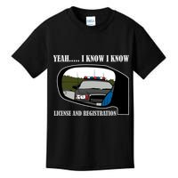 License And Registration Pulled Over Kids T-Shirt