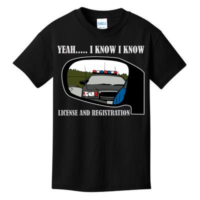 License And Registration Pulled Over Kids T-Shirt