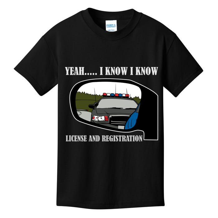 License And Registration Pulled Over Kids T-Shirt