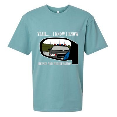 License And Registration Pulled Over Sueded Cloud Jersey T-Shirt