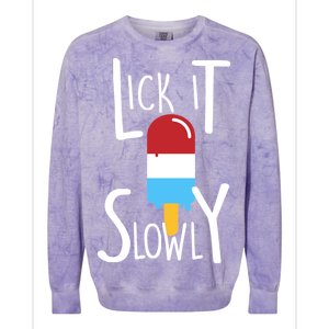 Lick It Slowly Popsicle Colorblast Crewneck Sweatshirt