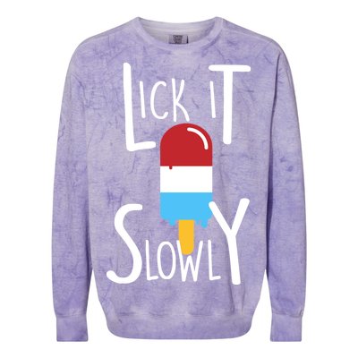 Lick It Slowly Popsicle Colorblast Crewneck Sweatshirt