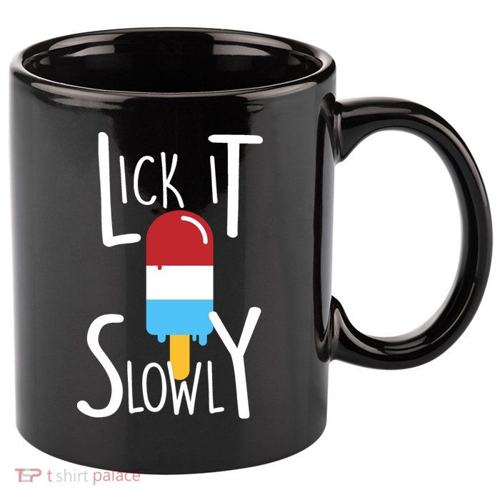 Lick It Slowly Popsicle 11oz C Handle Ceramic Mug
