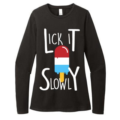 Lick It Slowly Popsicle Womens CVC Long Sleeve Shirt