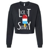 Lick It Slowly Popsicle Cropped Pullover Crew
