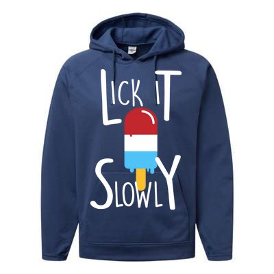 Lick It Slowly Popsicle Performance Fleece Hoodie