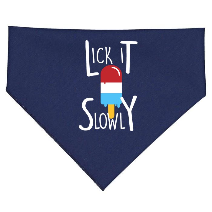 Lick It Slowly Popsicle USA-Made Doggie Bandana