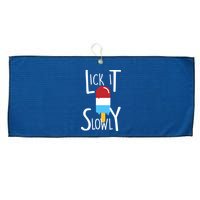 Lick It Slowly Popsicle Large Microfiber Waffle Golf Towel