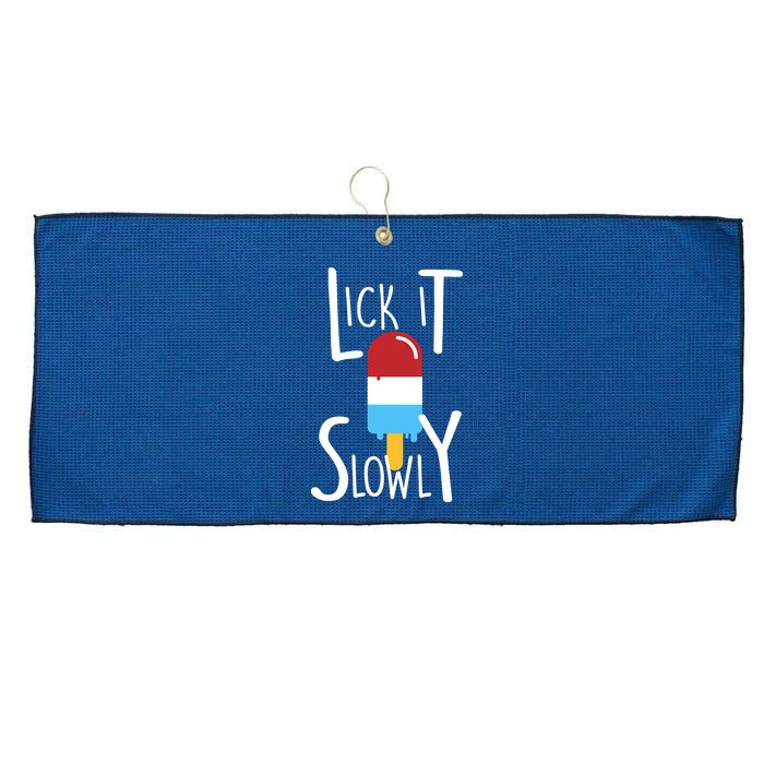 Lick It Slowly Popsicle Large Microfiber Waffle Golf Towel